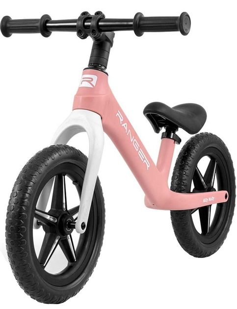 Rowerek biegowy Milly Mally Ranger Flash LED Pink 12" (5901761129380) - obraz 1