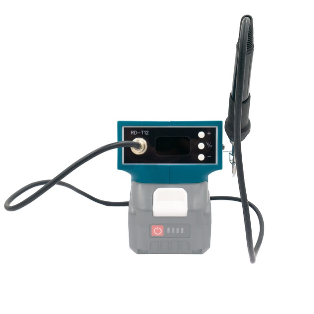 Мощный гибридный аккумуляторный паяльник PROFI-TEC RD-T12 POWERLine : без АКБ, от аккумулятор и сеть 220 В - изображение 3