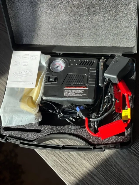 Повербанк для запуска авто Пускозарядное устройство Стартер КОМПРЕССОР JUMPSTARTER TM15 (50800 мАч), 68800-500 - изображение 4