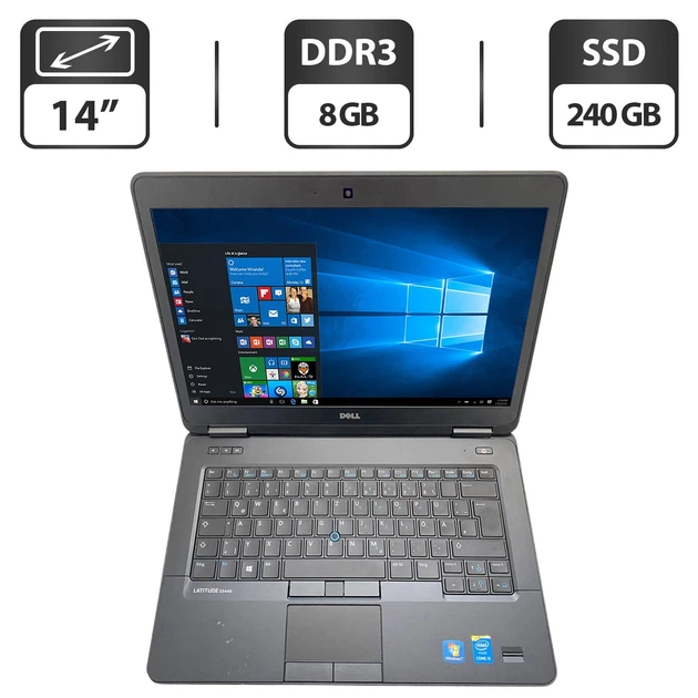 Ноутбук Б-класс Dell Latitude E5440 / 14" (1366x768) TN / Intel Core i5-4310U (2 (4) ядра по 2.0 - 3.0 GHz) / 8 GB DDR3 / 240 GB SSD / Intel HD Graphics 5500 / WebCam б/у - Фото 1 Ноутбук Б-класс Dell Latitude E5440 / 14" (1366x768) TN / Intel Core i5-4310U (2 (4) ядра по 2.0 - 3.0 GHz) / 8 GB DDR3 / 240 GB SSD / Intel HD Graphics 5500 / WebCam б/у - изображение 1