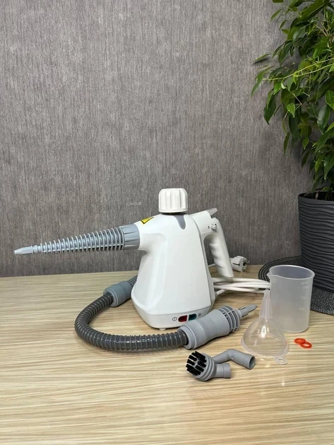 Портативный ручной пароочиститель Handheld Steam Cleaner DF-95 для уборки дома с насадками 1000Вт - изображение 4