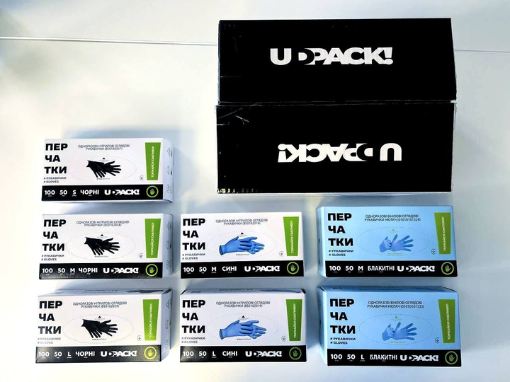 Рукавички нітрилові UDPACK чорні розмір L 100 шт (4820173590834) - зображення 2