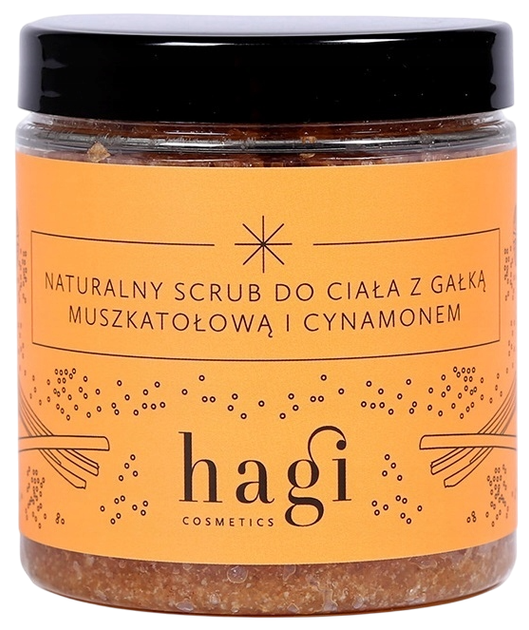 Scrub do ciała Hagi Naturalny z galką muszkatolową i cynamonem 300 g (5906874158432) - obraz 1