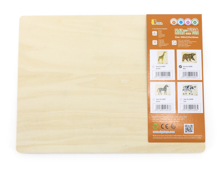 Puzzle PolarB Viga na podkładce z uchwytami Miś 44606 (6971608446061) - obraz 4