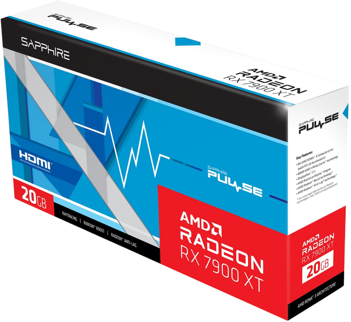 Karta graficzna Sapphire PCI-Ex Radeon RX 7900 XT PULSE 20GB GDDR6 (320bit) (2450/20000) (2 x HDMI, 2 x DisplayPort) (11323-09-20G) - obraz 6