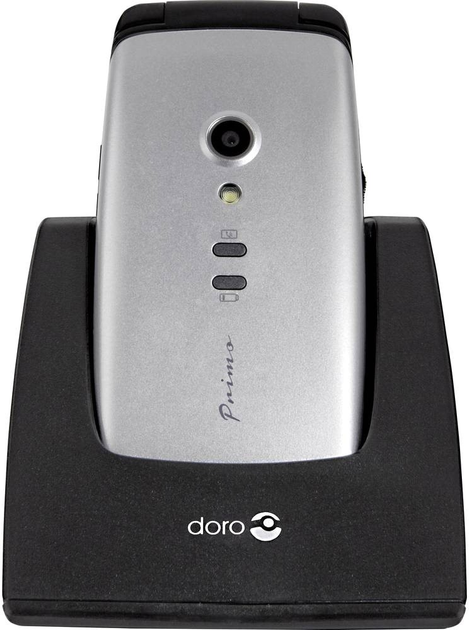 Telefon komórkowy Doro Primo 406 Silver-Black (4260117672682) - obraz 1
