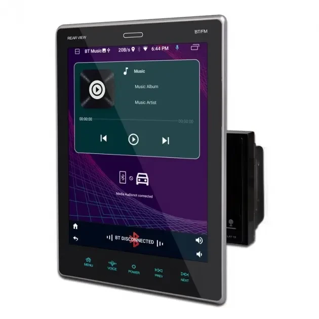 Автомагнітола 2Din с сенсорным экраном D 9.5 Tesla Style Bluetooth пульт 7577 - изображение 4
