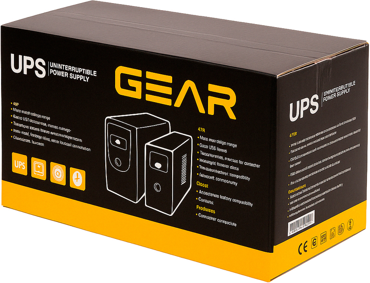 ИБП Gear 1500VA LCD Plastic RJ45+USB (GU-1500PLCD) - изображение 3