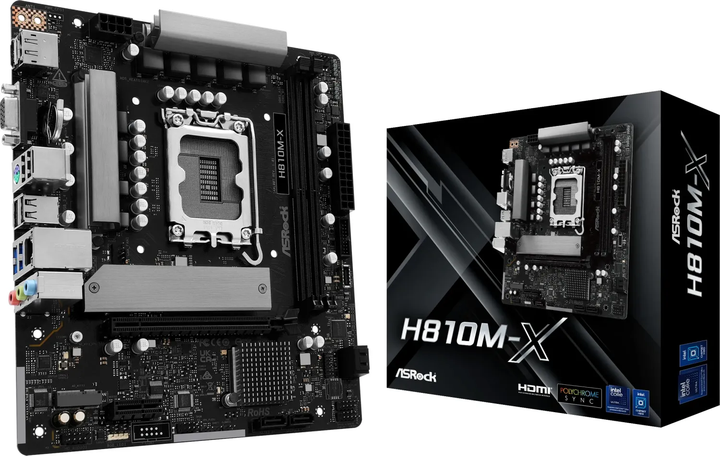 Материнська плата ASRock H810M-X (LGA1851, H810, PCI-Ex16) (90-MXBS4-A0UAYZ) - зображення 7