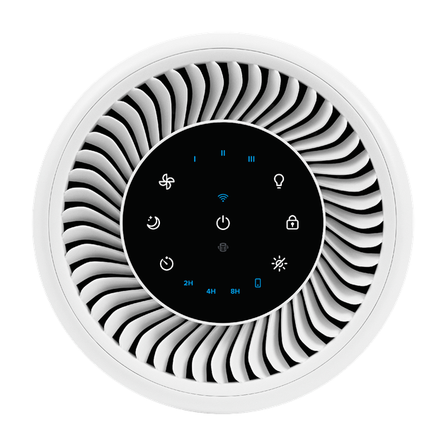 Очиститель воздуха Smart Levoit Core 200S Plus Filter White Wi-Fi, дополнительный фильтр 3 в 1 True HEPA, 35 м², 170 м³/ч, настоящий HEPA-фильтр 3 в 1, активированный уголь, сенсорный экран панели управления - изображение 2