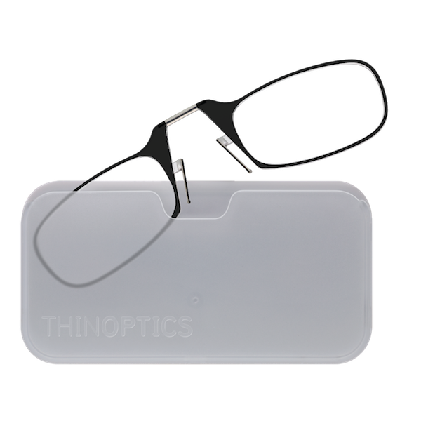 Очки Thinoptics +1.00, черные + Чехол универсальный прозрачный (1.0BWUP) - Фото 1 Очки Thinoptics +1.00, черные + Чехол универсальный прозрачный (1.0BWUP) - изображение 1