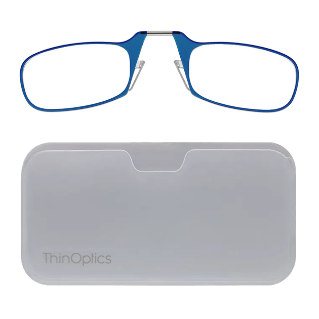 Окуляри для читання Thinoptics з класичним чохлом (Колір чохла: Білий; Колір оправи: Синій; Діоптрій: '+1.50) - зображення 2