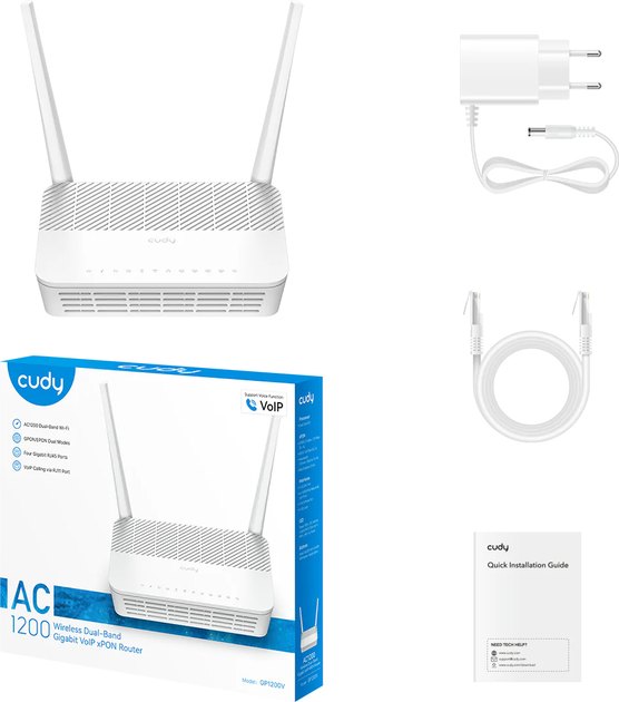 Router Cudy GP1200V AC1200 xPON VoIP Wi-Fi (GP1200V) - obraz 5