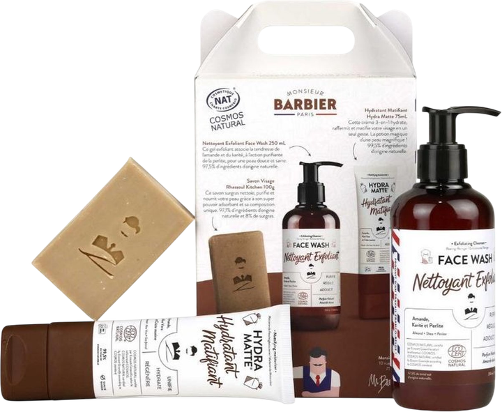 Подарунковий набір Monsieur Barbier The Happy Face Box Мило 100 г + Гель 250 мл + Крем 75 мл (3760262406008) - зображення 3