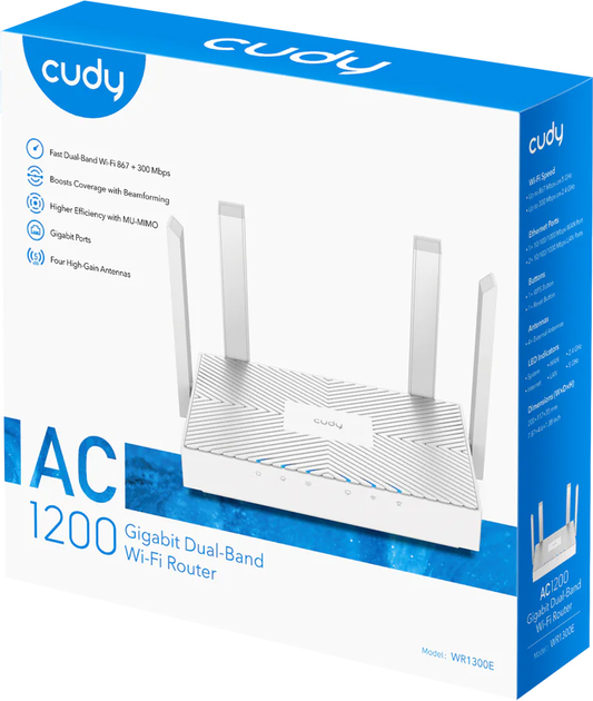 Маршрутизатор Cudy WR1300E AC1200 Mesh Wi-Fi (WR1300E) - зображення 5