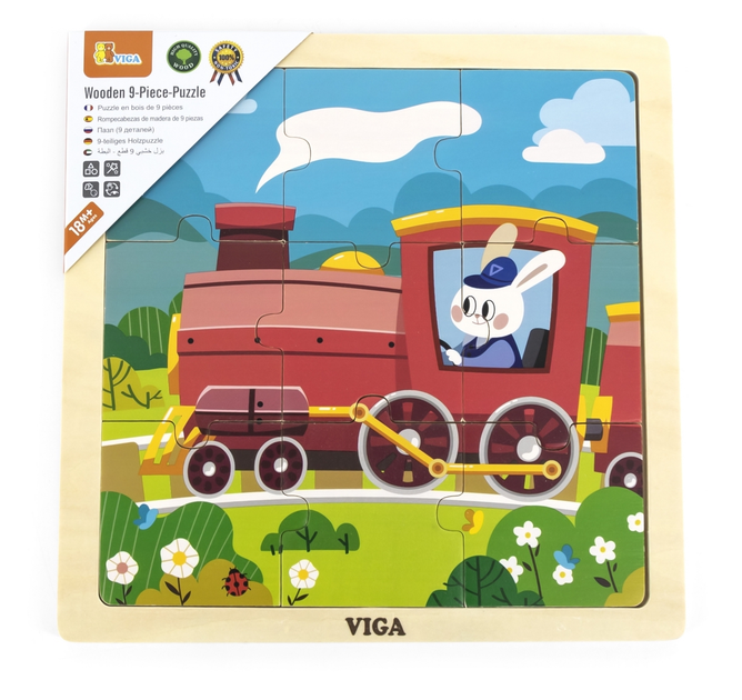 Puzzle PolarB Viga na podkładce 9 el. Pociąg 44631 (6971608446313) - obraz 3