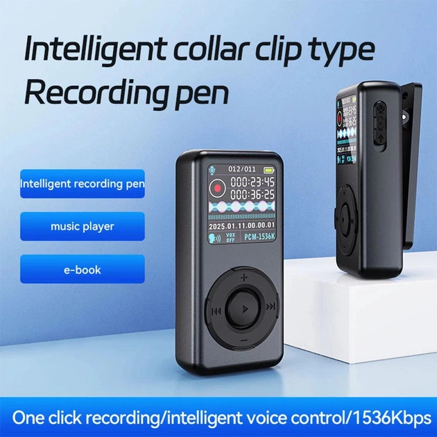 Мини диктофон JNN M21 8GB с клипсой цифровой MP3 плеер - изображение 6