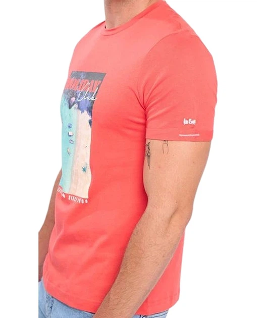 Футболка мужская Lee Cooper 10196460.937 XXL коралловая (5942723048271) - Фото 4 Футболка мужская Lee Cooper 10196460.937 XXL коралловая (5942723048271) - изображение 4