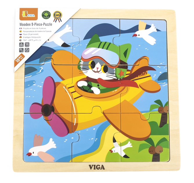 Puzzle PolarB Viga na podkładce 9 el. Samolot 44632 (6971608446320) - obraz 3
