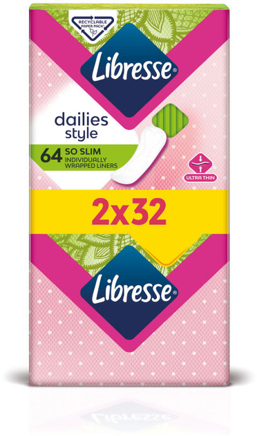 Прокладки гігієнічні щоденні Libresse Dailies Style So Slim 64 шт (7322540575477) - зображення 2