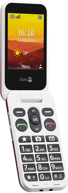 Telefon komórkowy Doro Leva L20 LTE Red-White (7322460087579) - obraz 2