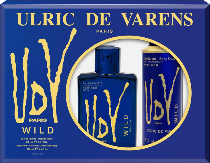 Zestaw męski Ulric de Varens Wild Woda toaletowa 100 ml + Dezodorant w sprayu 200 ml (3326240049744) - obraz 1