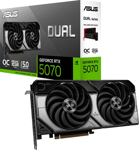 Відеокарта ASUS PCI-Ex GeForce RTX 5070 Dual OC Edition 12GB GDDR7