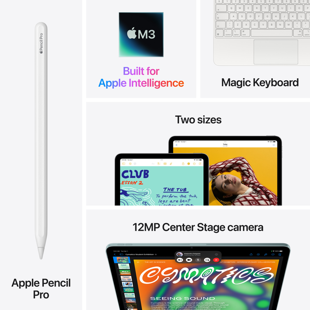 Tablet Apple iPad Air 11" M3 2025 Wi-Fi + Cellular 128GB Space Grey (MCFV4) - obraz 9