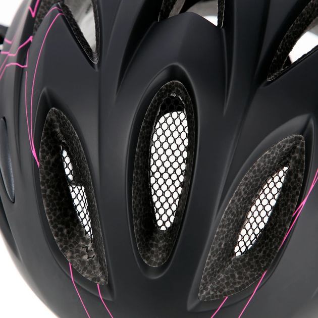 Kask Nils Extreme MTW291 L 55-61 cm Czarno-różowy (16-70-120) (5907695502343) - obraz 8