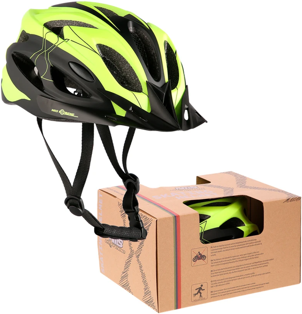Kask Nils Extreme MTW291 M 51-60 cm Czarno-żółty (16-70-122) (5907695502565) - obraz 9