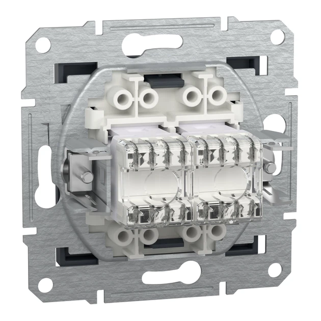 Розетка двойная компьютерная 6e UTP Asfora Schneider Electric антрацит EPH4800171 - изображение 2