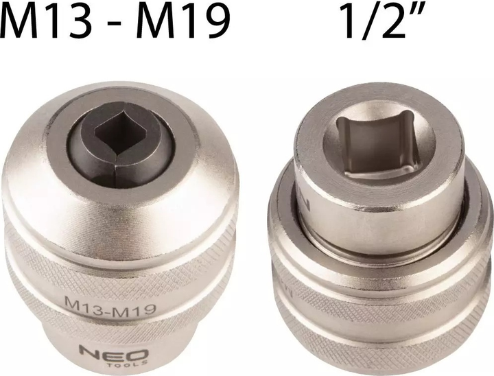Adapter do gwintowników NEO Tools 1/2"DR M13-M19 12-907  (5907558477306) - obraz 5