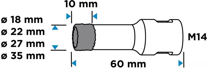 Zestaw otwornic diamentowe Graphite 4 szt. 55H318 (5902062046031) - obraz 9