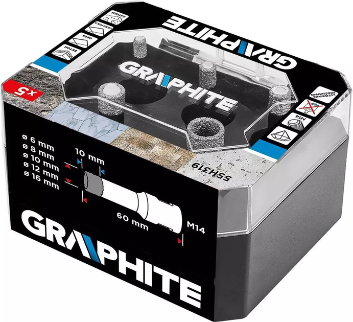 Zestaw otwornic diamentowe Graphite 5 szt. 55H319 (5902062046048) - obraz 8