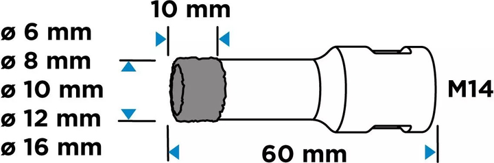 Zestaw otwornic diamentowe Graphite 5 szt. 55H319 (5902062046048) - obraz 9