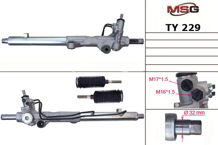 Рульова рейка TOYOTA Tundra 1999-2006 з ГУР нова - зображення 2