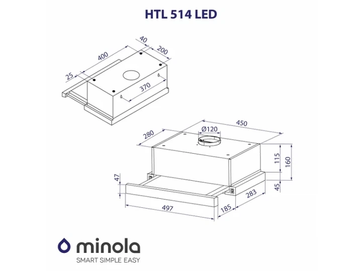 Витяжка Minola HTL 514 I LED - изображение 8