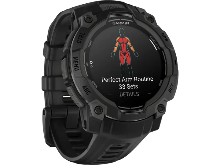 Смарт-годинник Garmin Instinct 3 45mm AMOLED Black with Black Band (010-02936-00) - изображение 3