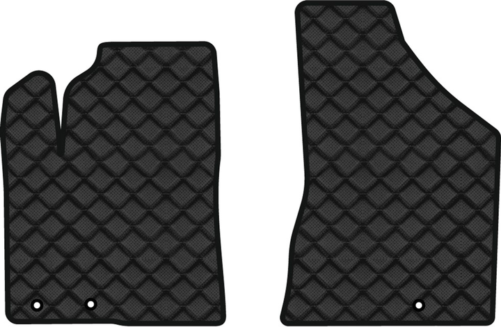 Акція на Килимки з екошкіри EVAtech ECO в салон авто передні для Sorento (XM) (Hinged Gas Pedal) 7 seats Kia 2009-2012 2 покоління SUV EU Екошкіра чорна з чорною ниткою чорний кант від Rozetka