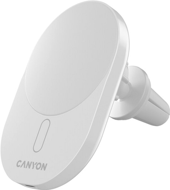 Автомобільний зарядний пристрій Canyon OnGrip 105 15W Qi2 Wireless White (CNS-CCH105W) - зображення 2
