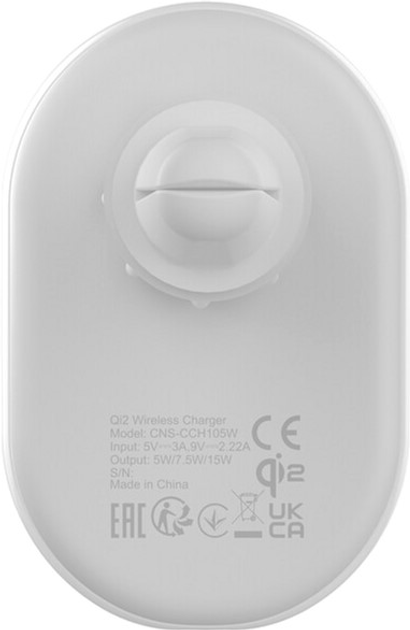 Автомобільний зарядний пристрій Canyon OnGrip 105 15W Qi2 Wireless White (CNS-CCH105W) - зображення 8