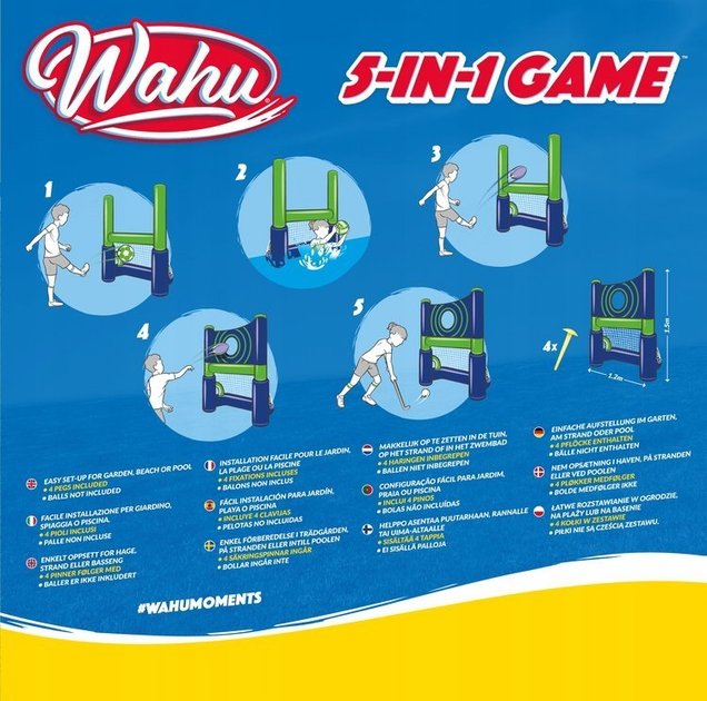 Надувні ворота для гри Goliath Games Wahu 5 в 1 (8720077207592) - зображення 3
