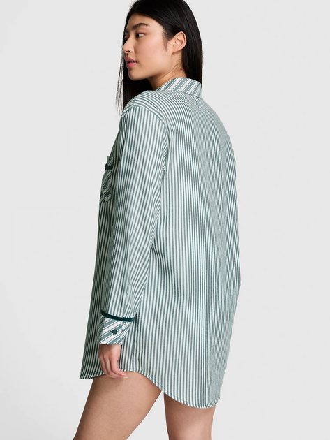 Легка ночнушка Victoria's Secret Festive Flannel Velvet-Trim Sleepshirt XL (1125531166) - изображение 3