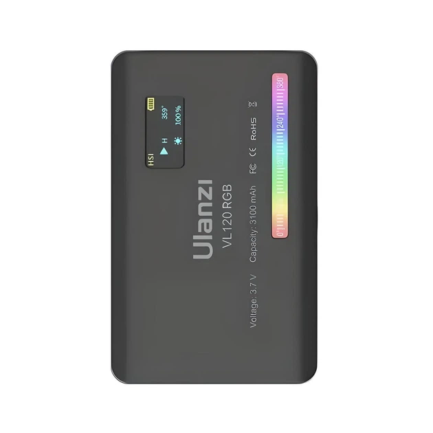 Накамерне світло Ulanzi VL120 RGB CRI95+ 2500-9000К - Фото 4 Накамерне світло Ulanzi VL120 RGB CRI95+ 2500-9000К - зображення 4