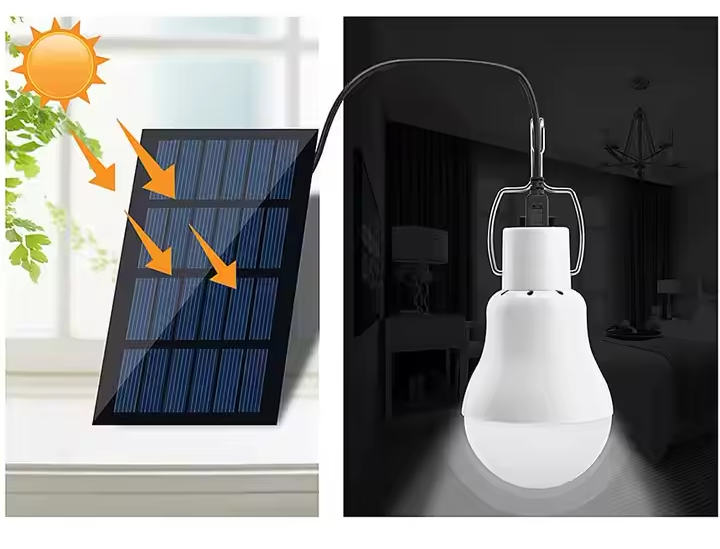 Автономна LED-лампа-світильник із акумулятором, сонячною панеллю та USB-кабелем - зображення 3