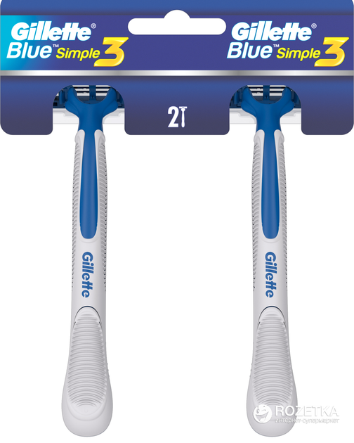 Одноразовые Станки для бритья (Бритвы) Gillette Blue Simple 3 2 шт ...