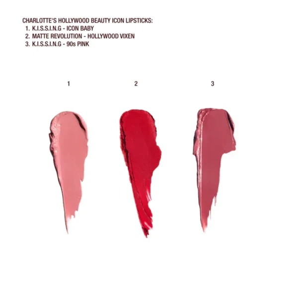 Набір помад Charlotte Tilbury Iconic Hollywood Lip Trio - Фото 2 Набір помад Charlotte Tilbury Iconic Hollywood Lip Trio - зображення 2