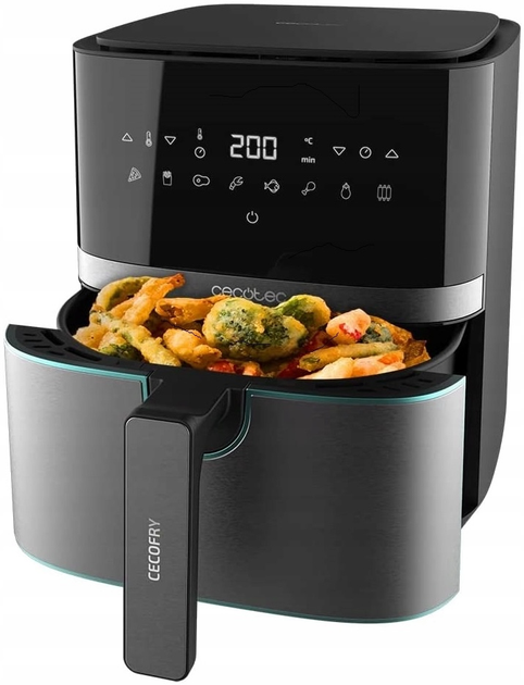Frytkownica beztłuszczowa Cecotec Cecofry Full InoxBlack 5500 Pro - obraz 2