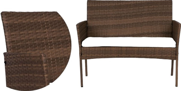 Набір садових меблів з техноротангу ModernHome by Multistore MultiGarden (CRF1720 DARK BROWN) - зображення 6