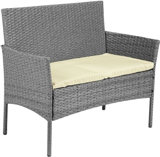 Komplet mebli ogrodowych z technorattanu ModernHome by Multistore MultiGarden (CRF1720 LIGHT GREY) - obraz 2